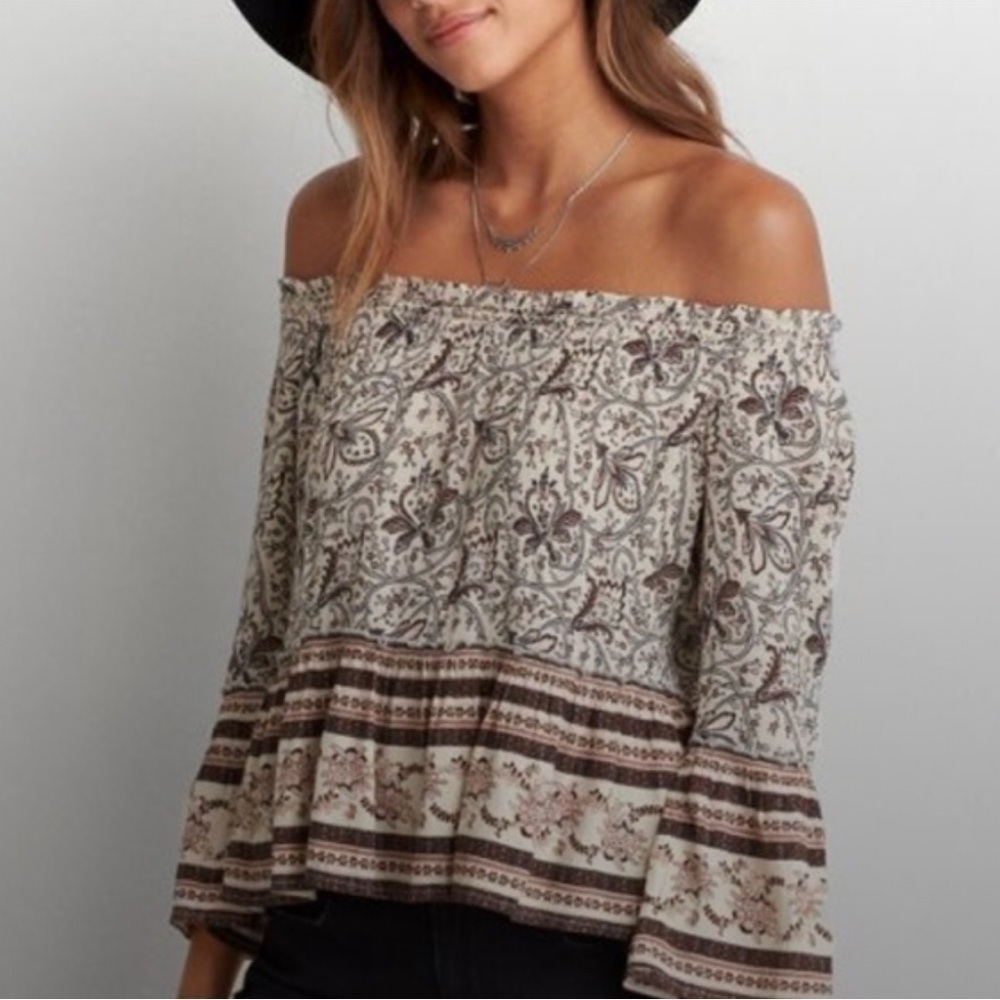 𝅺American Eagle Boho‎ Peasant Top